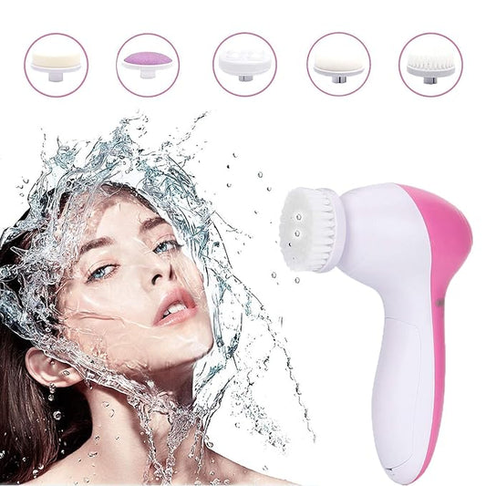 Facial Cleansing Brush 5 in 1 Portable Electric Facial Massager