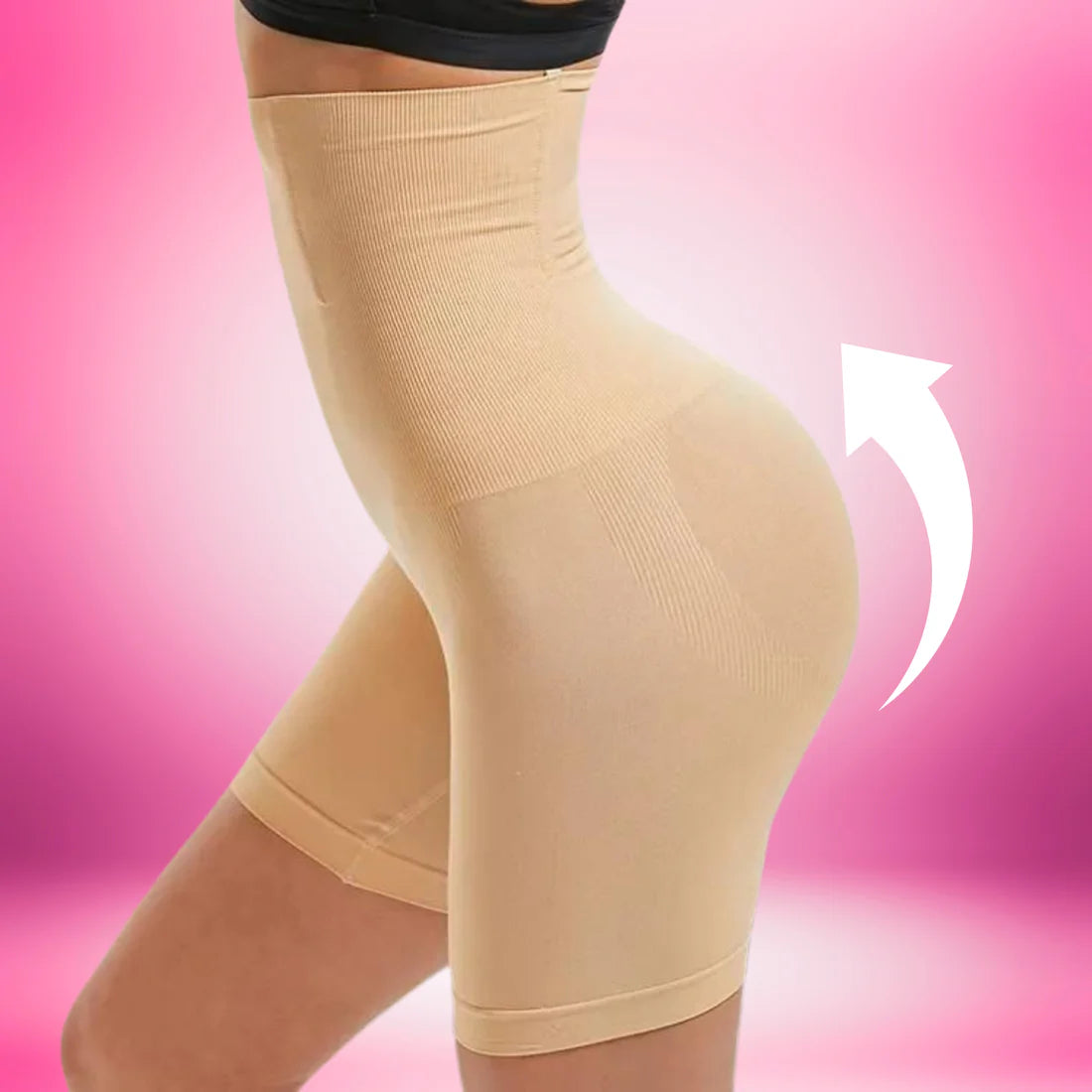 4-in-1 Shaper - Quick Slim Shape Wear Tummy, Back, Thighs, Hips - Black/Efffective Seamless Tummy Tucker