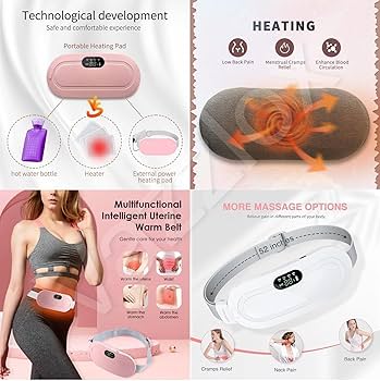 Electric Period Cramp Relief Massager with Heating Pad